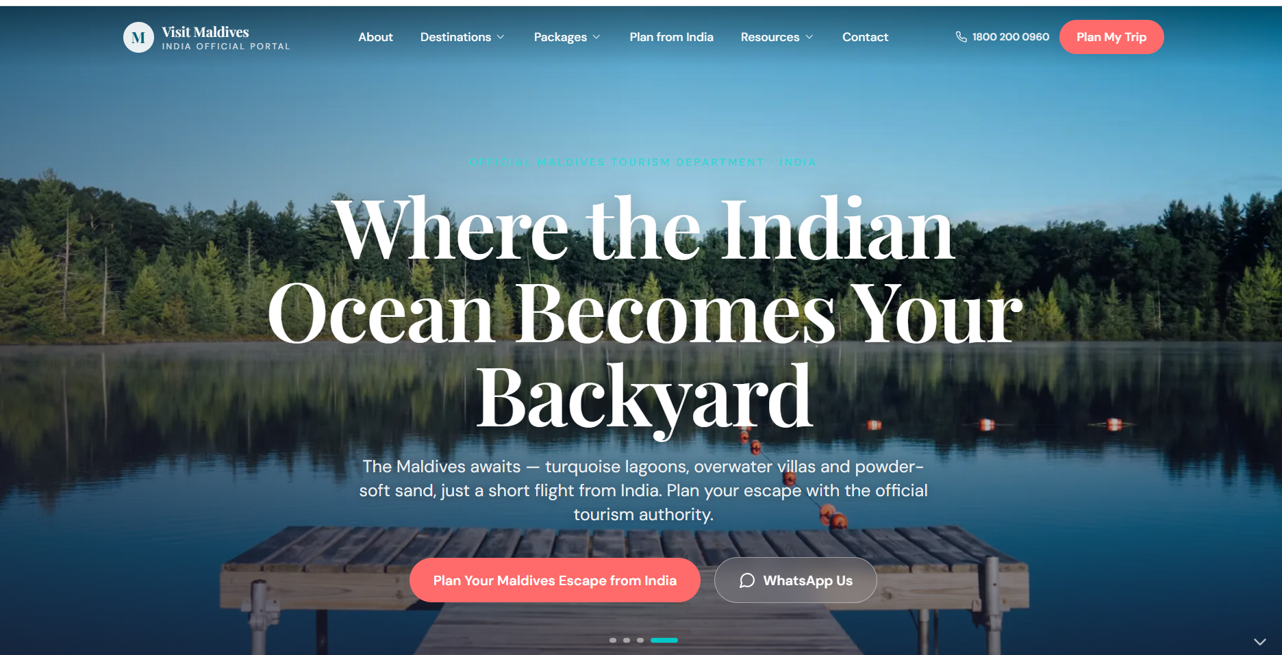 Travel Agency Maldives website
